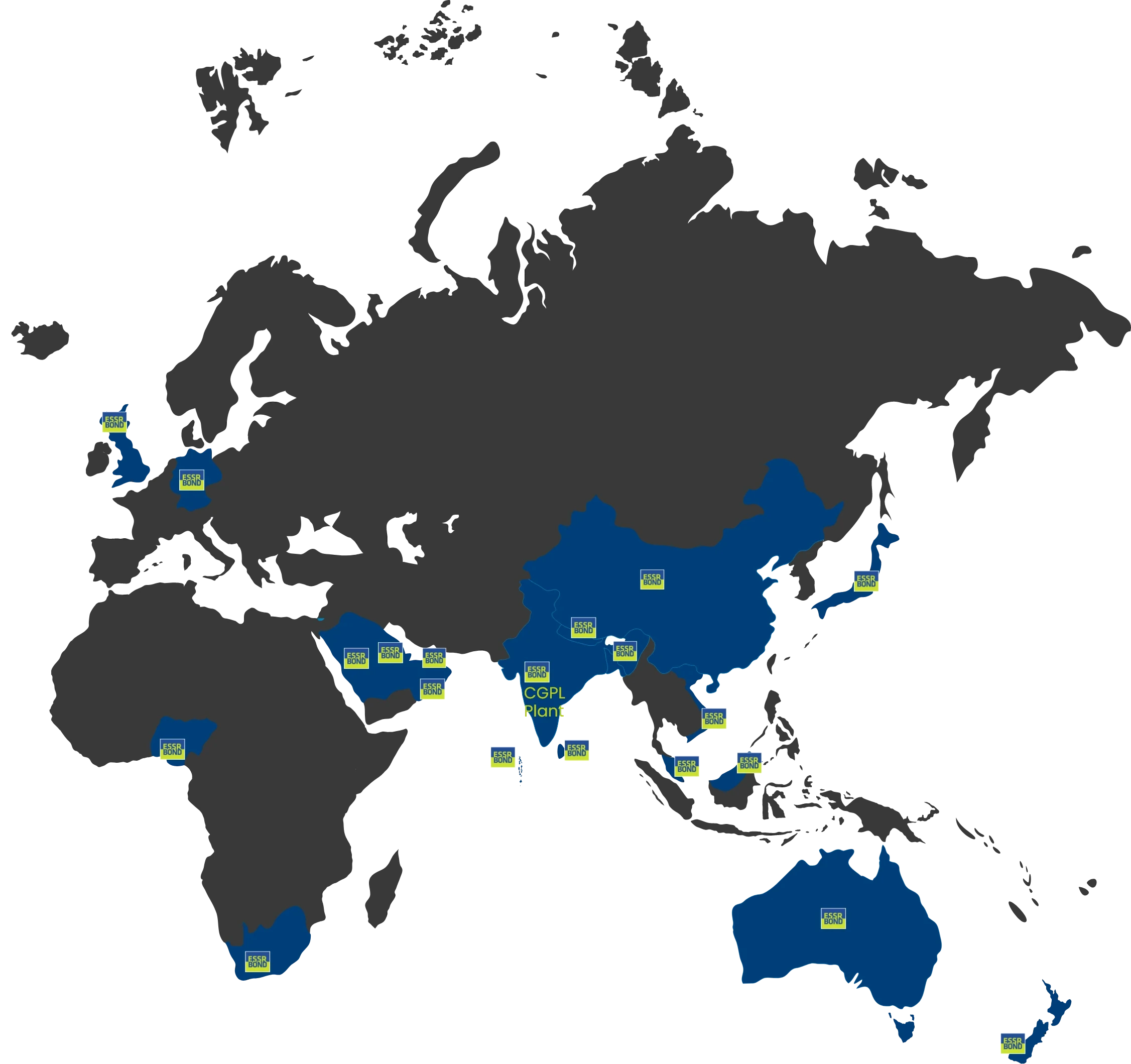 World Map with network